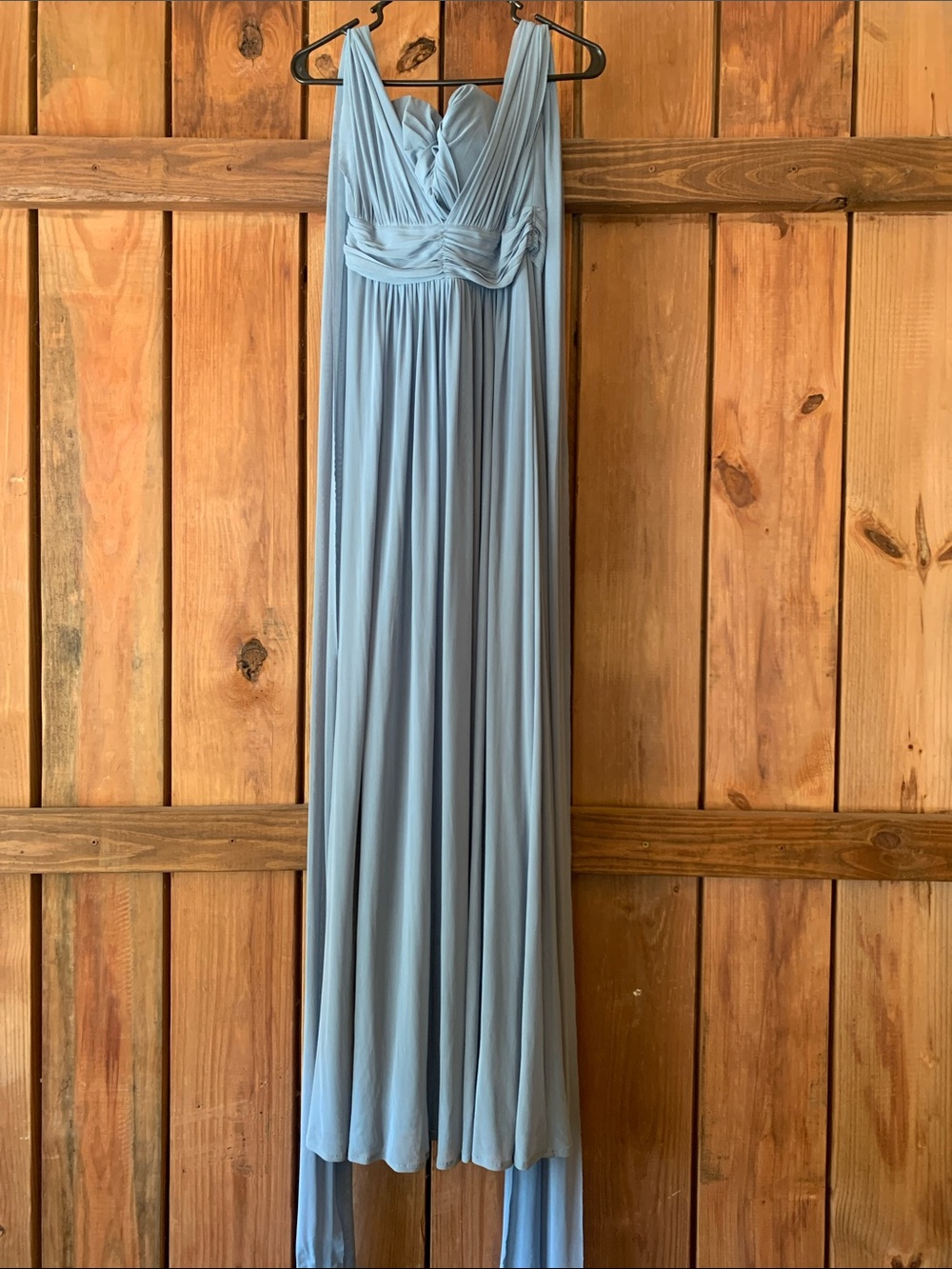 Lulu's Sky Blue Dress with Pleated Bodice